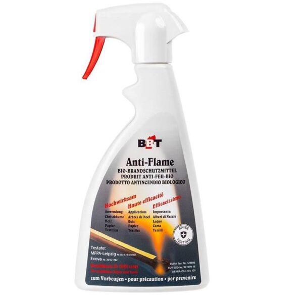 Confezione da 500ml della protezione ignifuga BBT Antiflame